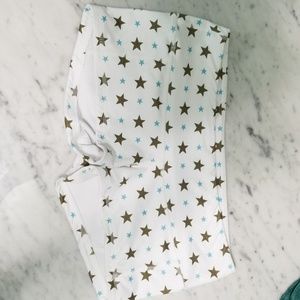 Fleo blue stars low rise contour booty shorts